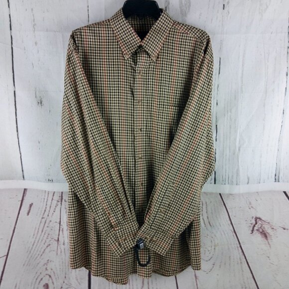 Jos A Bank Traveler's Collection Multicolor Check Men's Long Sleeve Shirt Size L - Picture 8 of 13